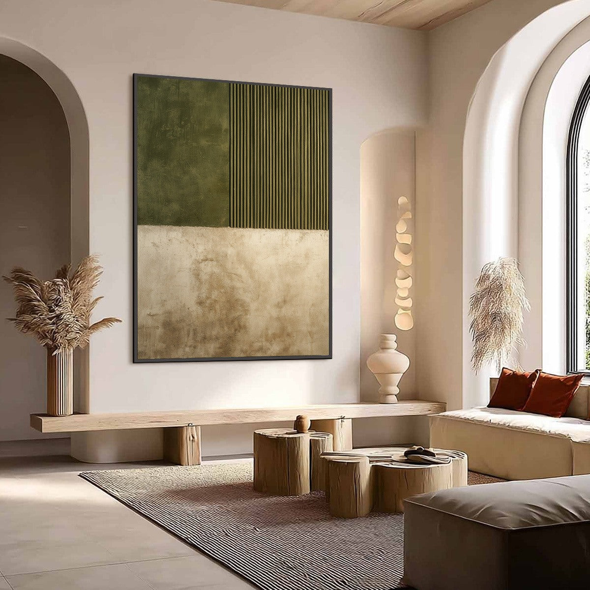 TERRA FIRMA: Textured Wabi Sabi Abstract Painting in Earth Tones