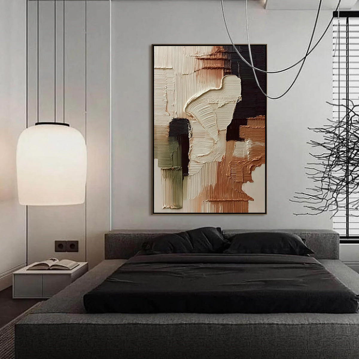 TERRA FIRMA: Vertical Wabi Sabi Textured Abstract Wall Art