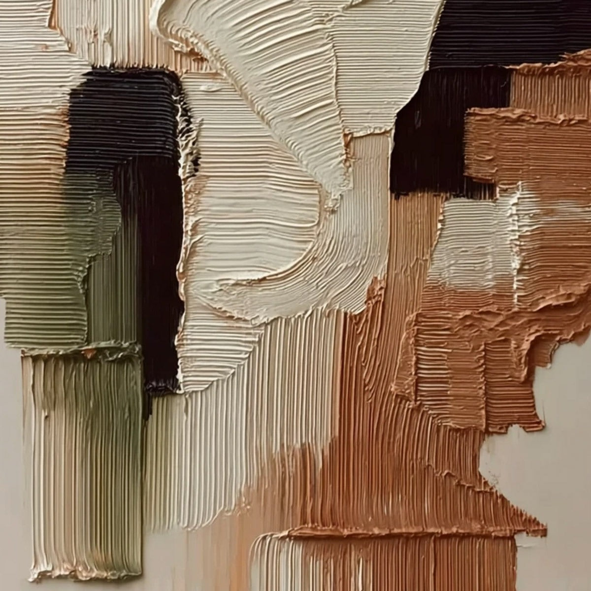 TERRA FIRMA: Vertical Wabi Sabi Textured Abstract Wall Art