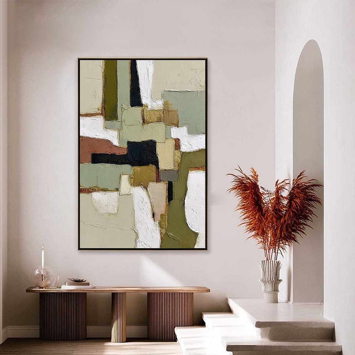 TERRA FIRMA: Wabi Sabi Textured Abstract Painting with Earth Tones