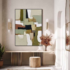 TERRA FIRMA: Wabi Sabi Textured Abstract Painting with Earth Tones