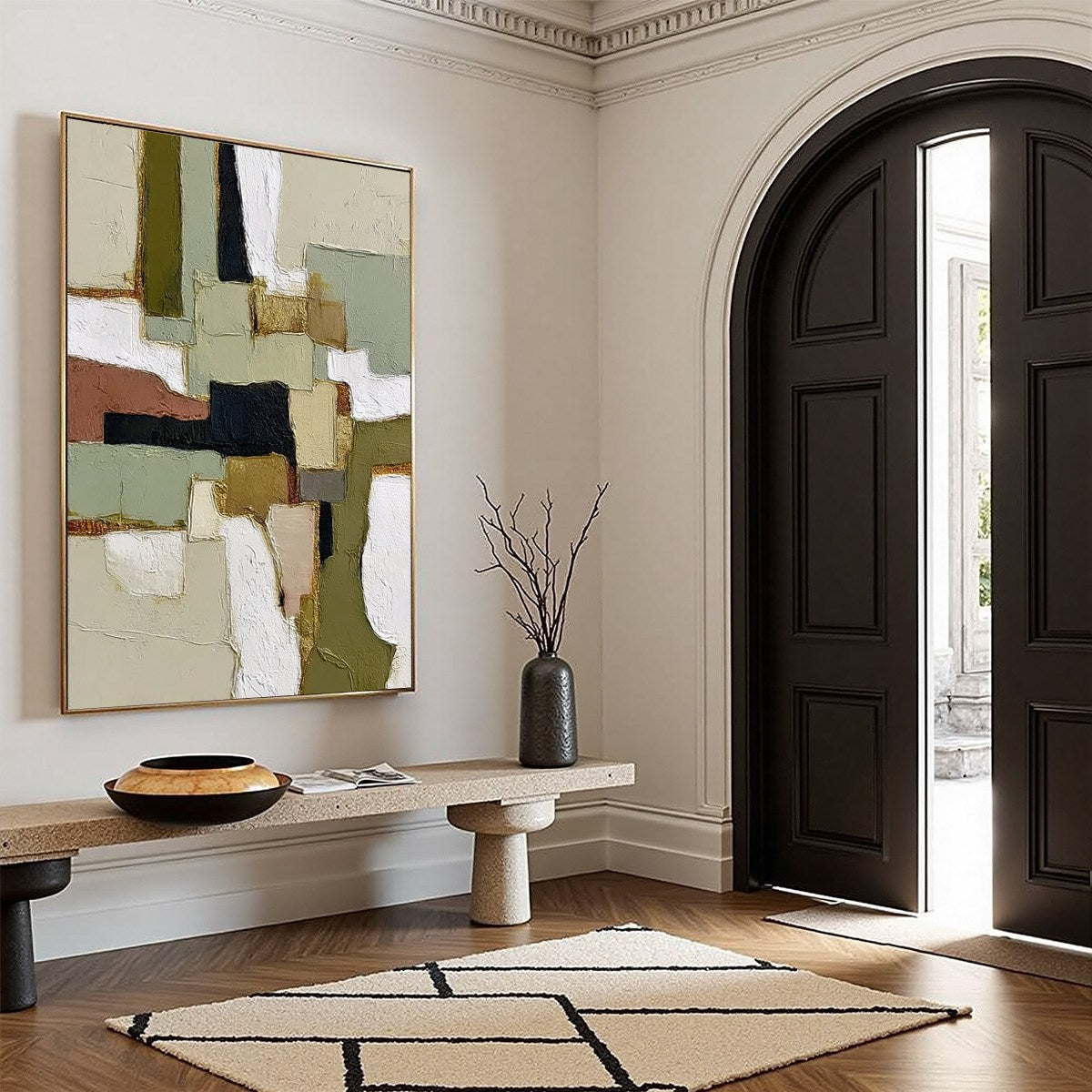 TERRA FIRMA: Wabi Sabi Textured Abstract Painting with Earth Tones