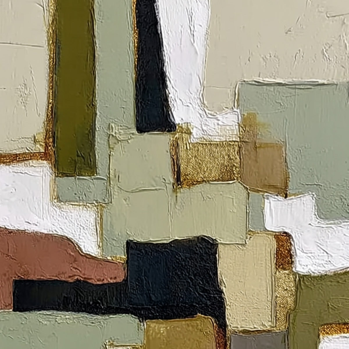 TERRA FIRMA: Wabi Sabi Textured Abstract Painting with Earth Tones