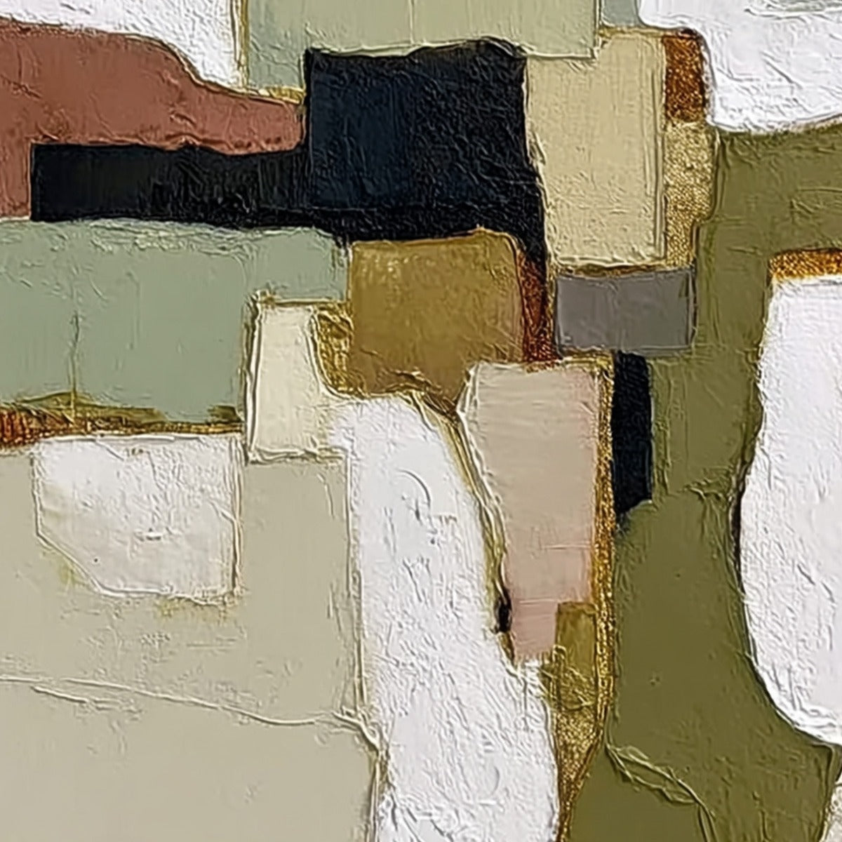 TERRA FIRMA: Wabi Sabi Textured Abstract Painting with Earth Tones