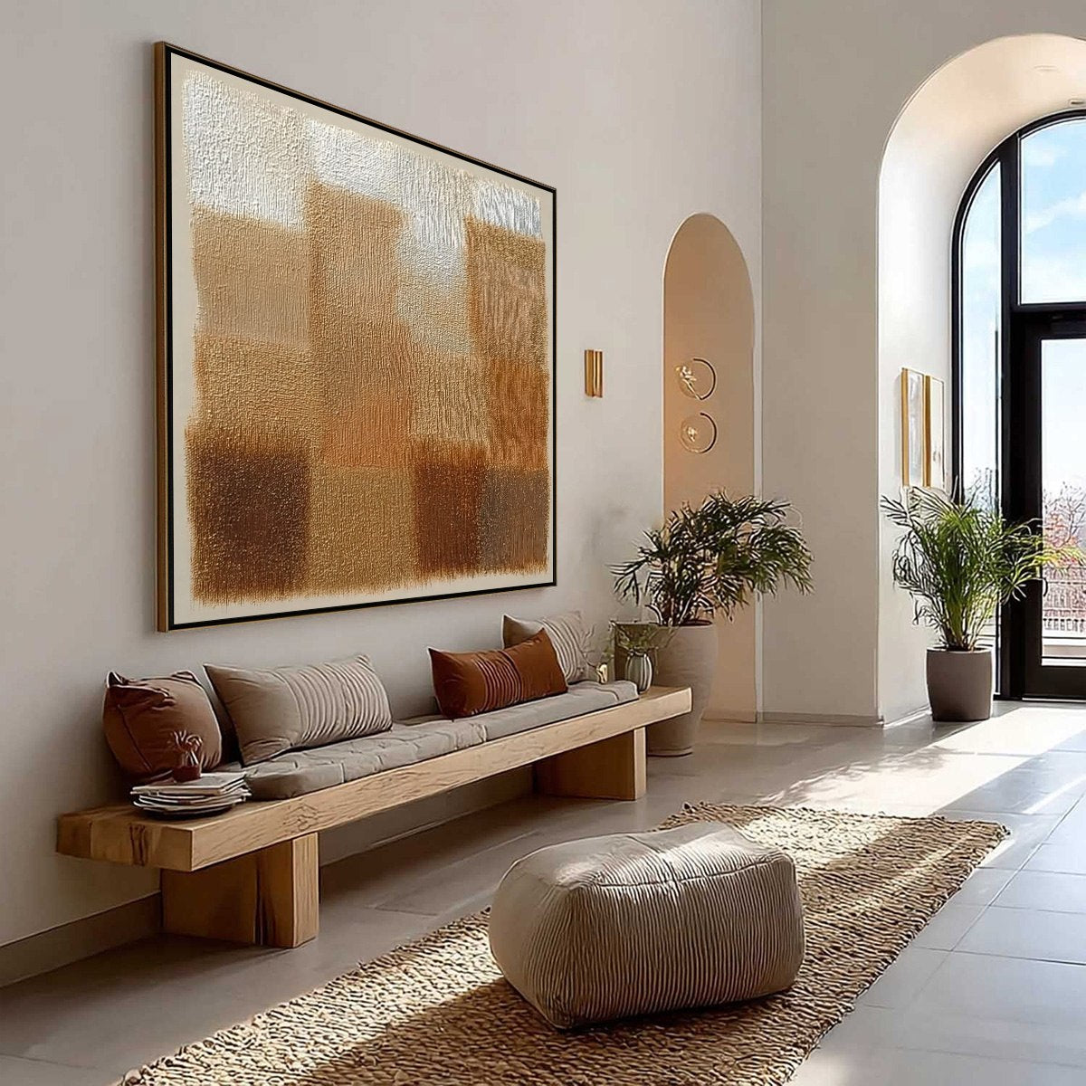 **TERRA FIRMA**: Textured Minimalist Abstract Painting in Earth Tones