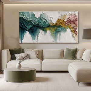 TERRA FLOW: Textured Abstract Landscape Impasto Oil Painting