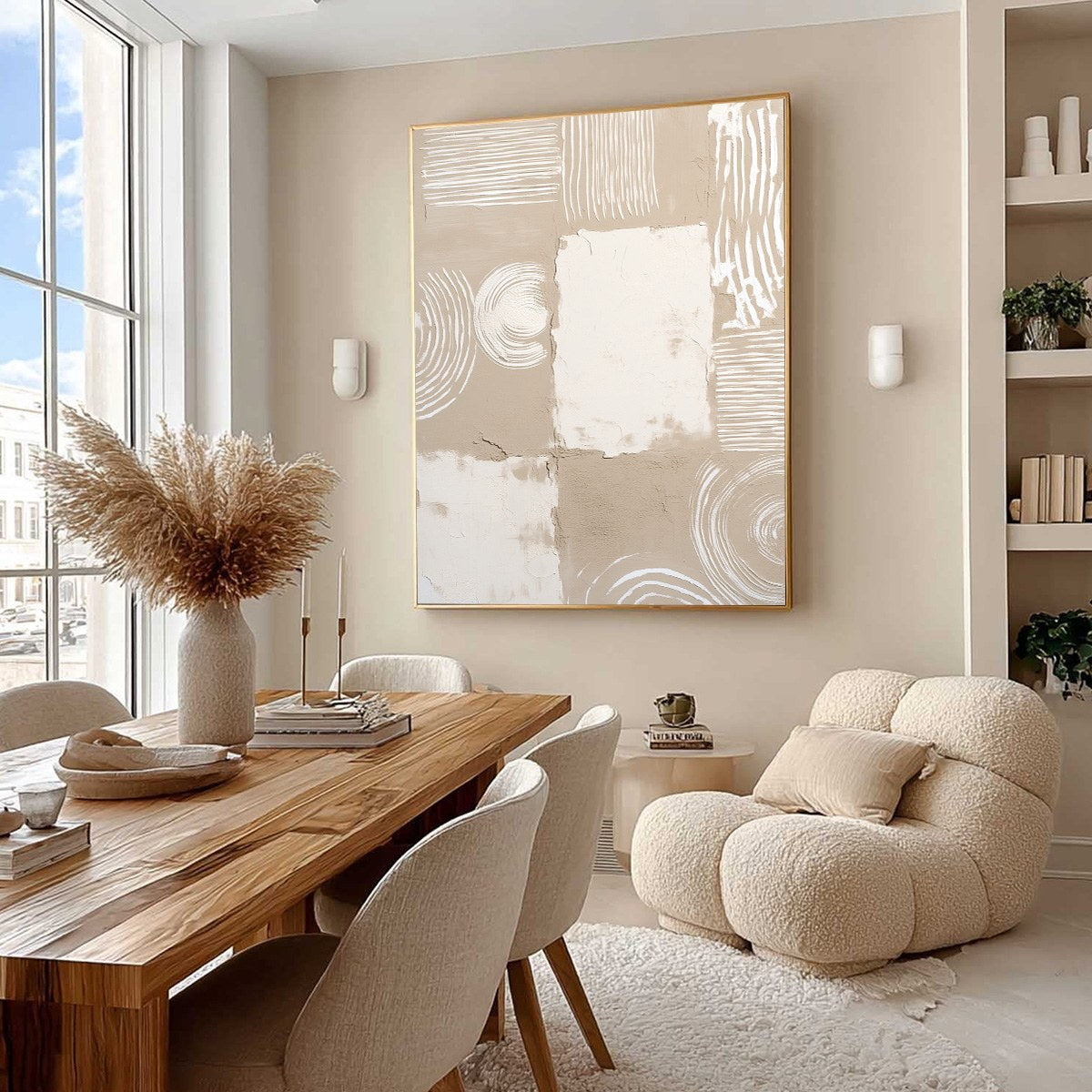 TERRA FORMA: Textured Minimalist Abstract Painting in Neutral Tones