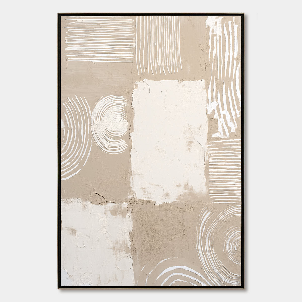 TERRA FORMA: Textured Minimalist Abstract Painting in Neutral Tones