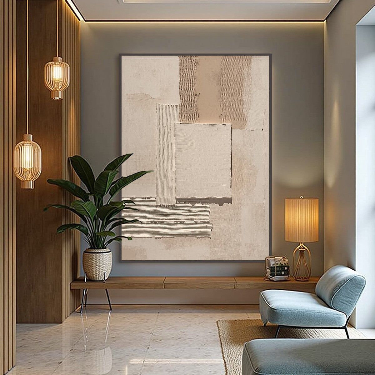 TERRA FORMA: Textured Wabi Sabi Abstract Beige Wall Art