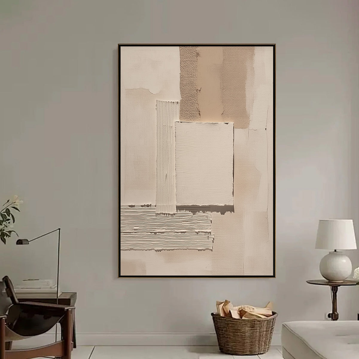 TERRA FORMA: Textured Wabi Sabi Abstract Beige Wall Art