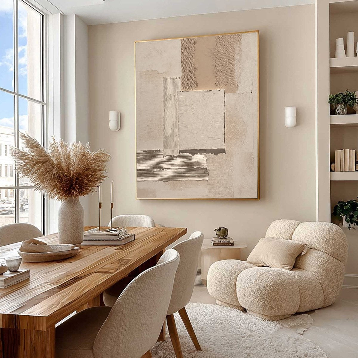 TERRA FORMA: Textured Wabi Sabi Abstract Beige Wall Art