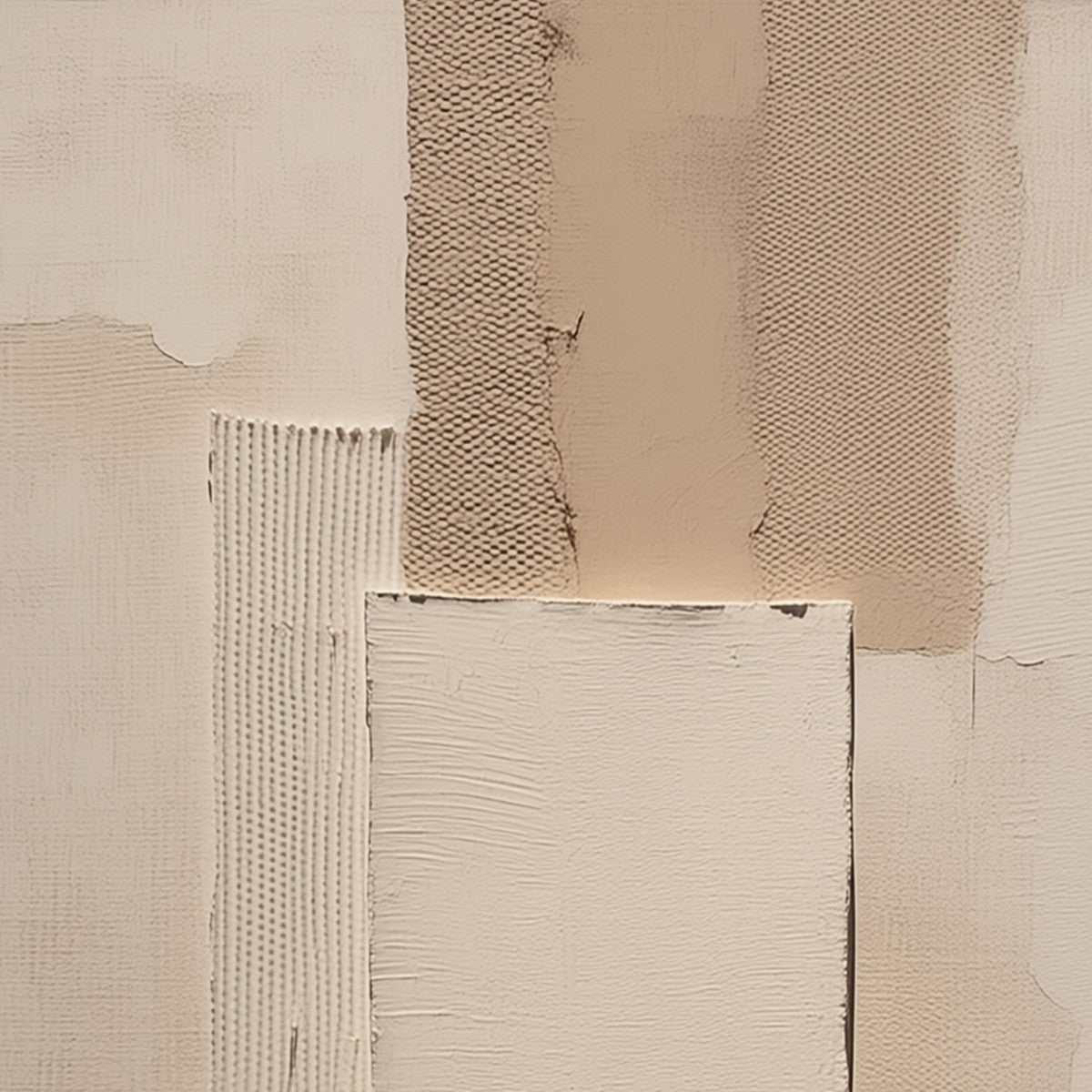 TERRA FORMA: Textured Wabi Sabi Abstract Beige Wall Art