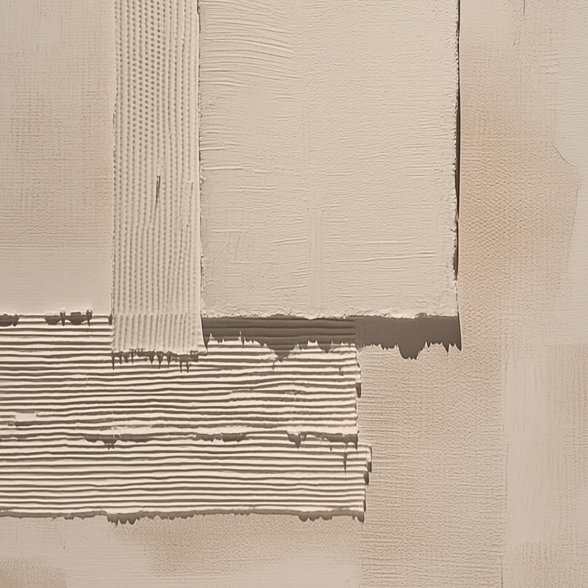 TERRA FORMA: Textured Wabi Sabi Abstract Beige Wall Art