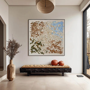 TERRA MOSAIC: Textured Earth Tone Abstract Impasto Painting
