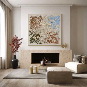 TERRA MOSAIC: Textured Earth Tone Abstract Impasto Painting