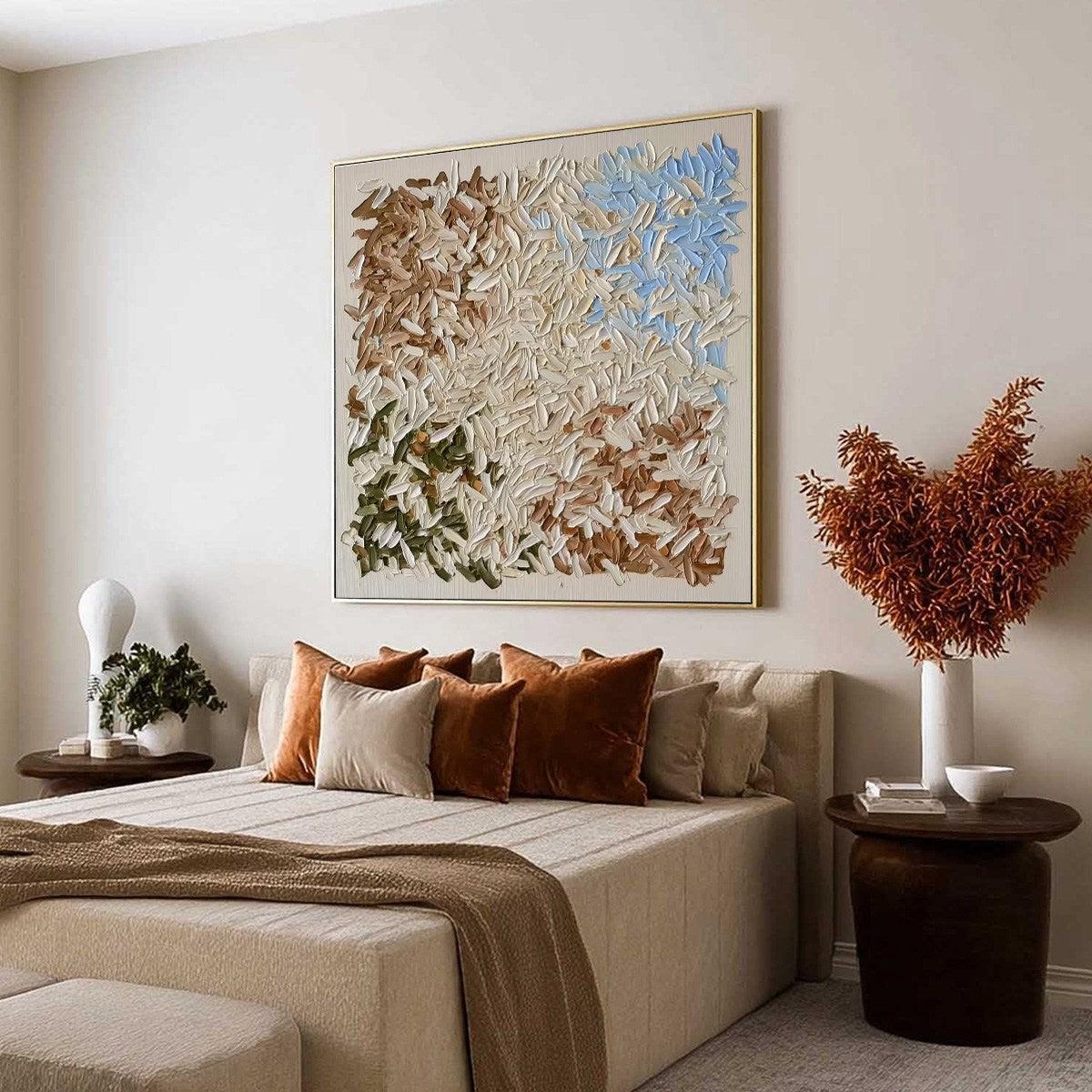 TERRA MOSAIC: Textured Earth Tone Abstract Impasto Painting