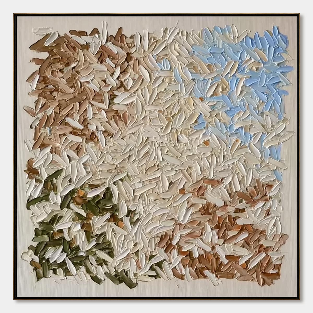 TERRA MOSAIC: Textured Earth Tone Abstract Impasto Painting