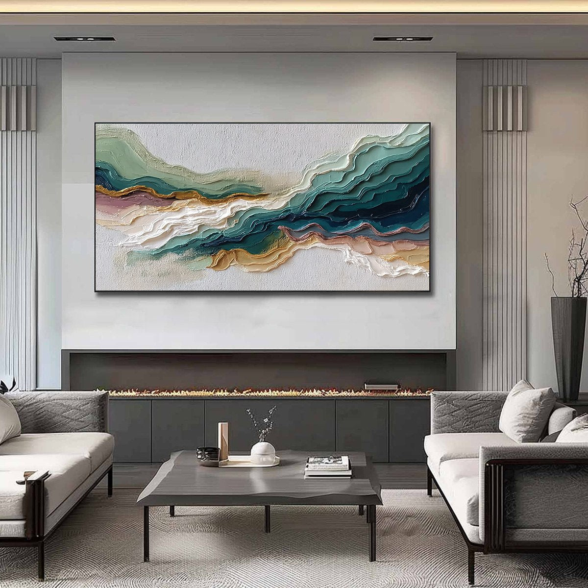 TERRA RHYTHM: Heavily Textured Abstract Landscape Painting