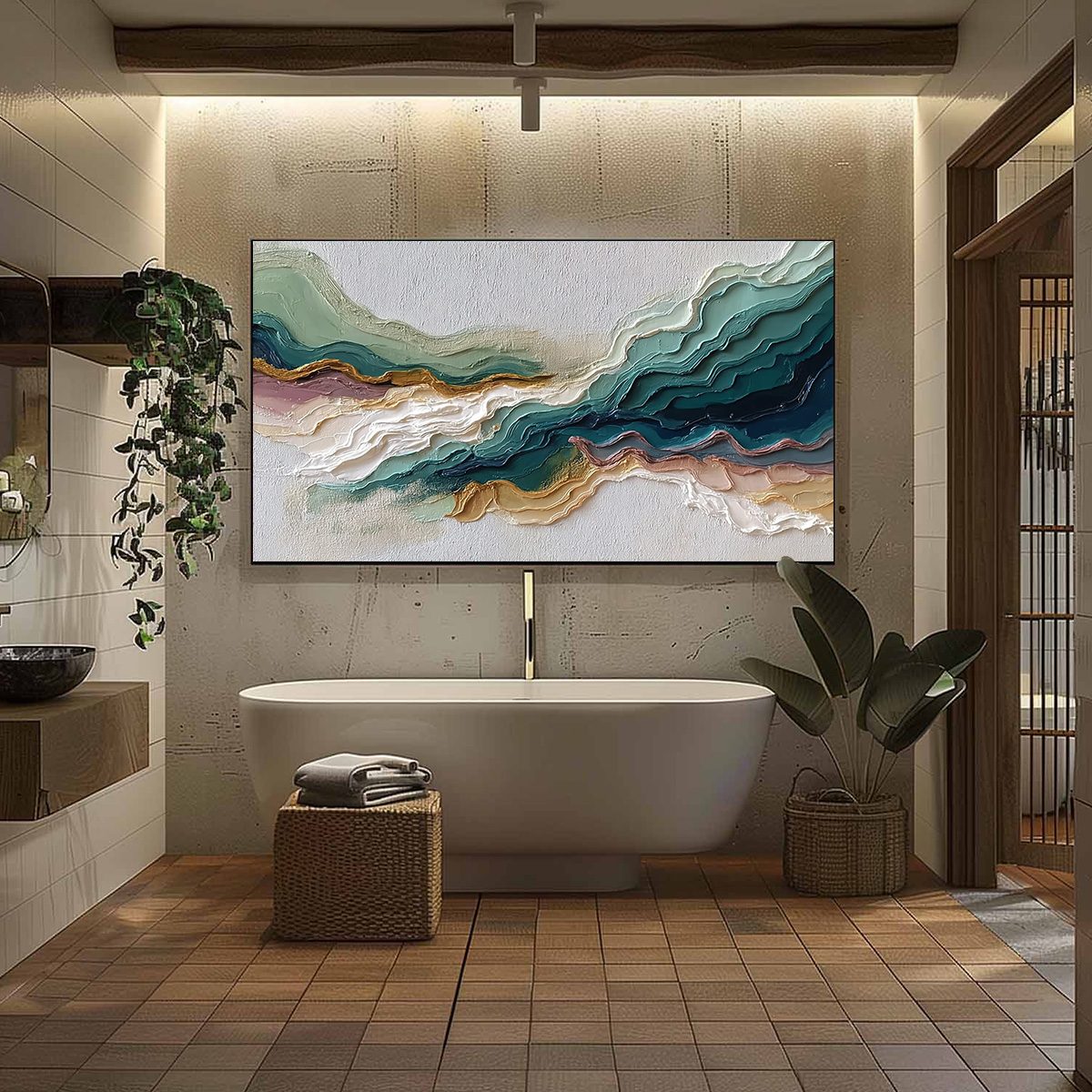 TERRA RHYTHM: Heavily Textured Abstract Landscape Painting
