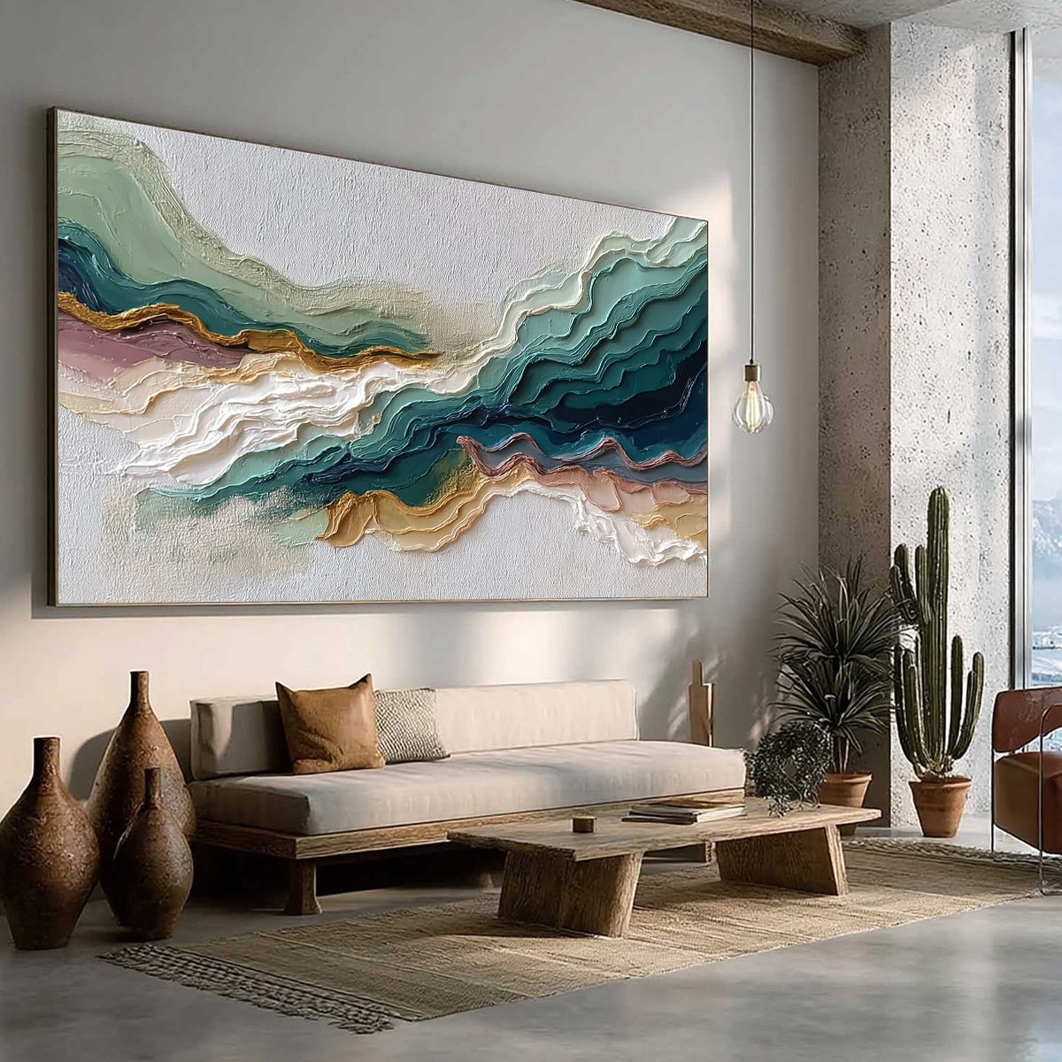 TERRA RHYTHM: Heavily Textured Abstract Landscape Painting