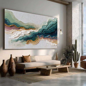 TERRA RHYTHM: Heavily Textured Abstract Landscape Painting