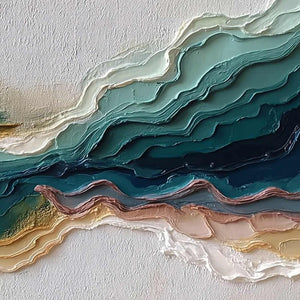 TERRA RHYTHM: Heavily Textured Abstract Landscape Painting