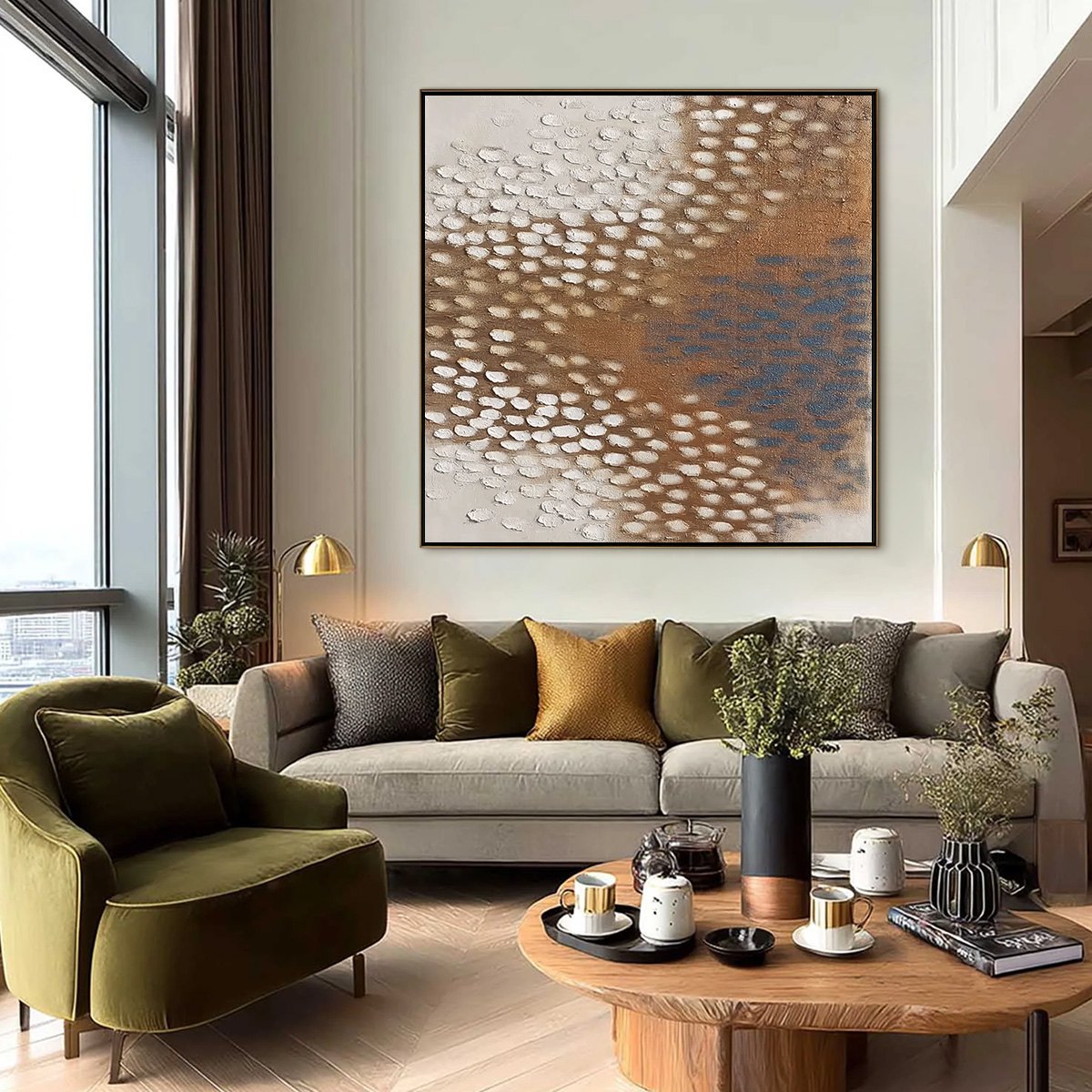 TERRA RHYTHM: Heavily Textured Wabi Sabi Abstract Painting