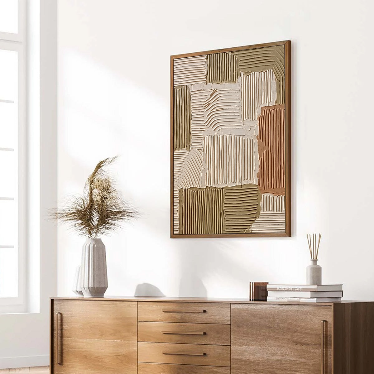 TERRA RHYTHMS: Textured Wabi Sabi Abstract Painting in Earth Tones
