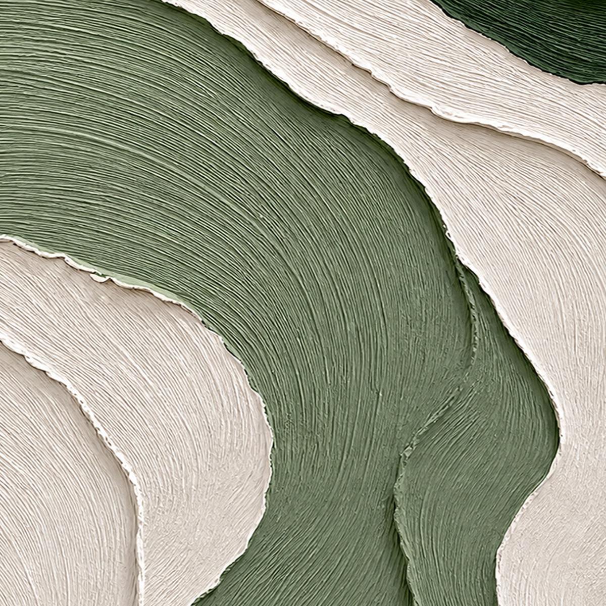 TERRA: Textured Wabi Sabi Abstract Diptych in Earthy Greens