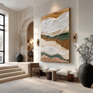 TERRA VEINS: Textured Wabi Sabi Abstract Earth Landscape Painting