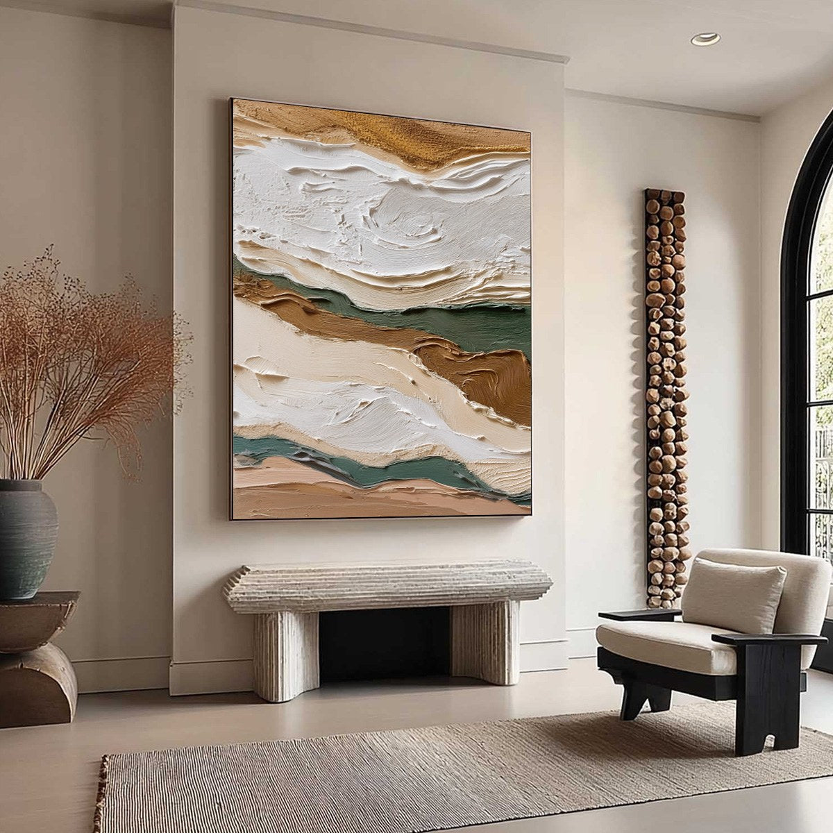 TERRA VEINS: Textured Wabi Sabi Abstract Earth Landscape Painting