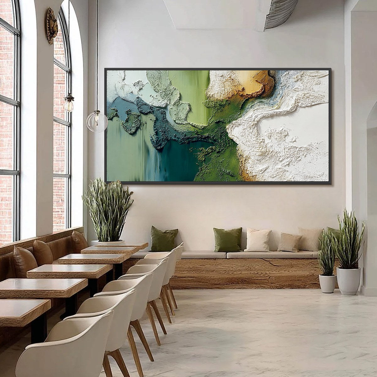 TERRA VERDE: Textured Abstract Earth Tone Landscape Painting