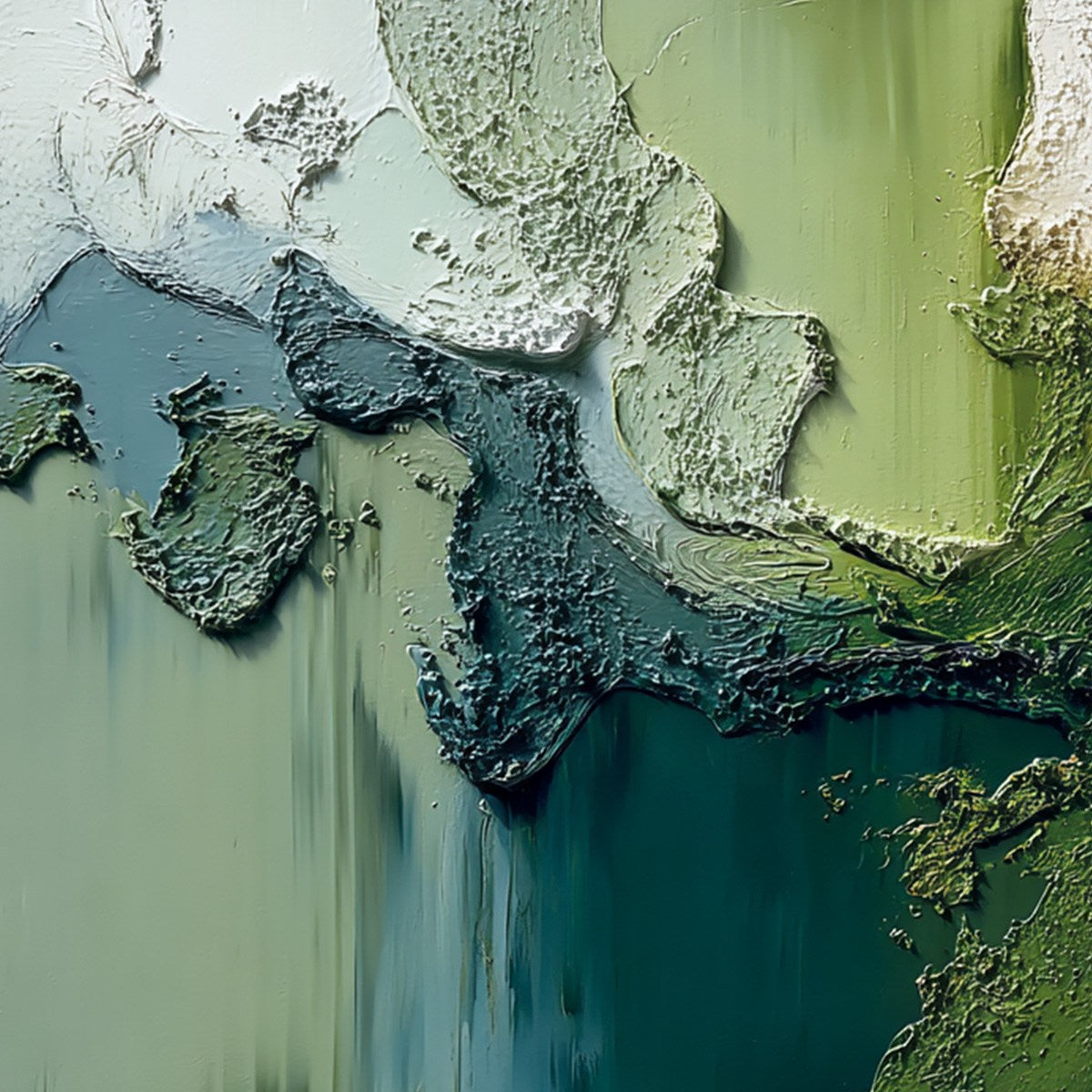 TERRA VERDE: Textured Abstract Earth Tone Landscape Painting