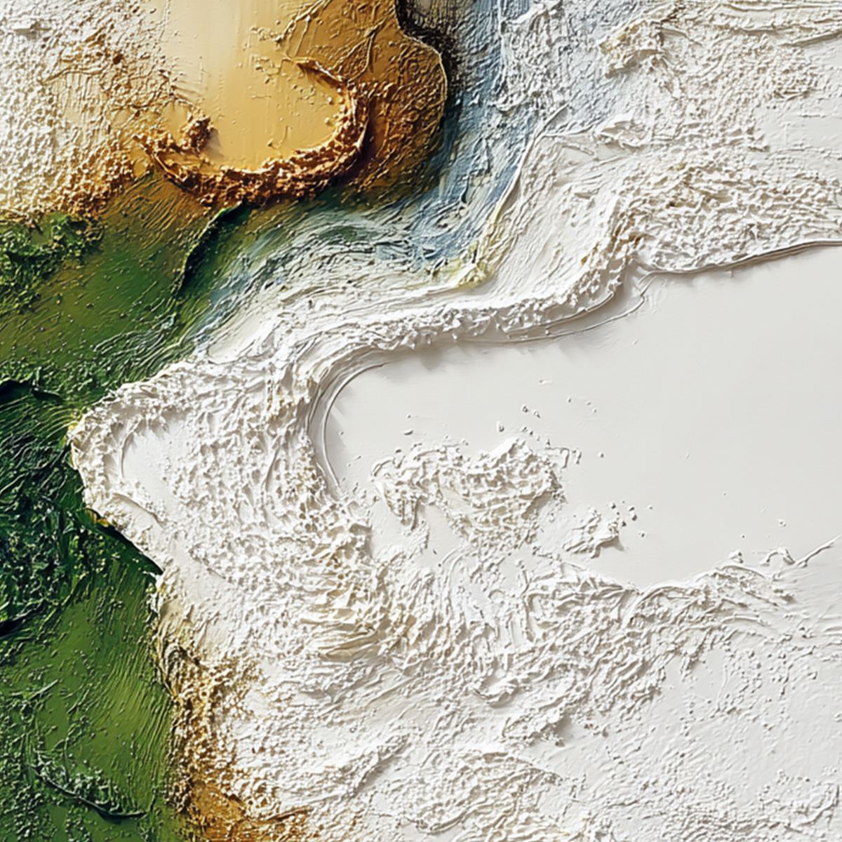 TERRA VERDE: Textured Abstract Earth Tone Landscape Painting