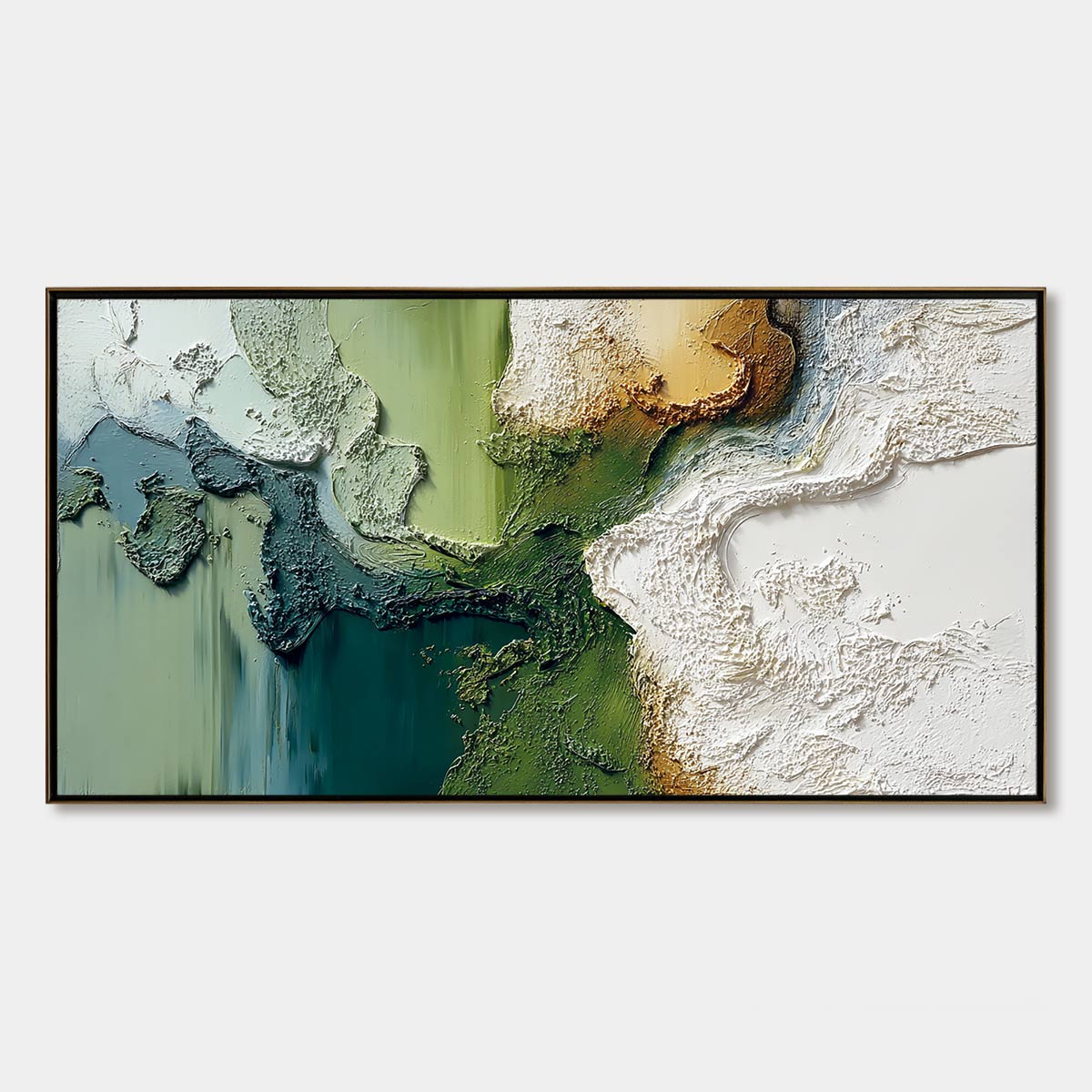 TERRA VERDE: Textured Abstract Earth Tone Landscape Painting