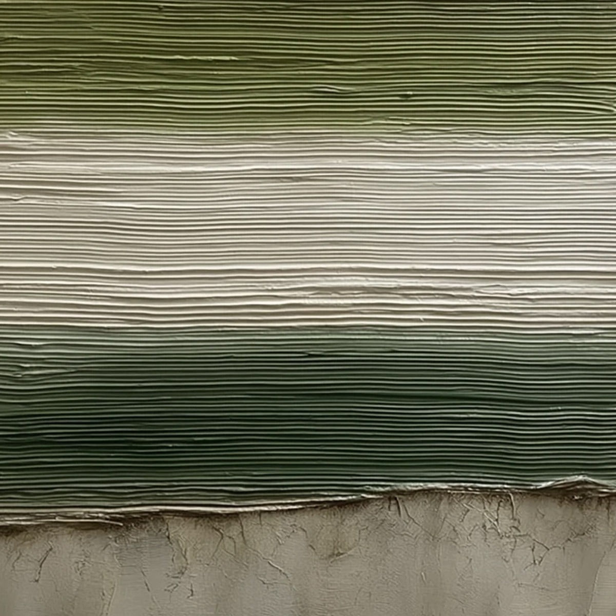 TERRA VERDE: Vertical Wabi Sabi Textured Abstract Green Earth Painting