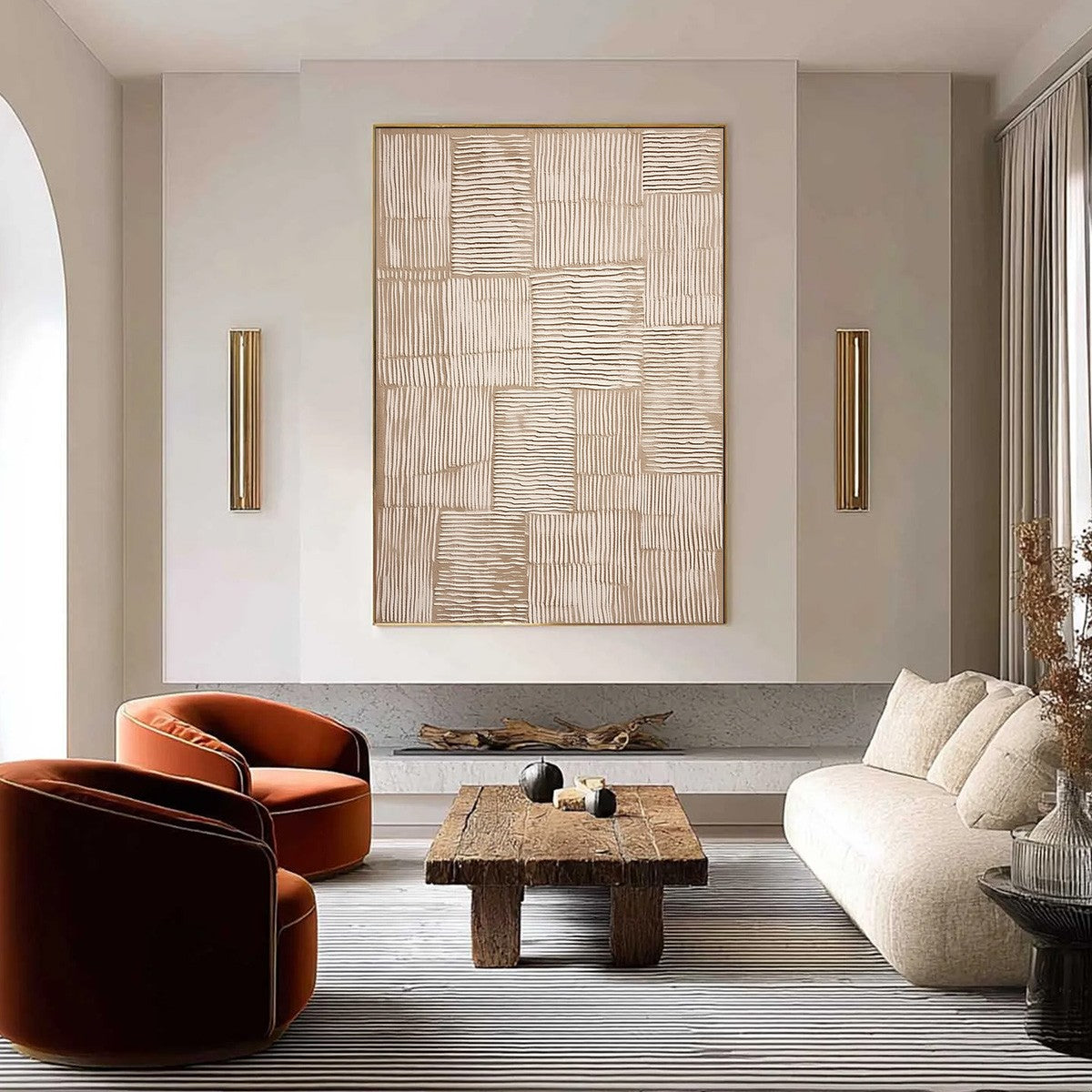 TERRA WEAVE: Heavy Textured Minimalist Wabi Sabi Wall Art