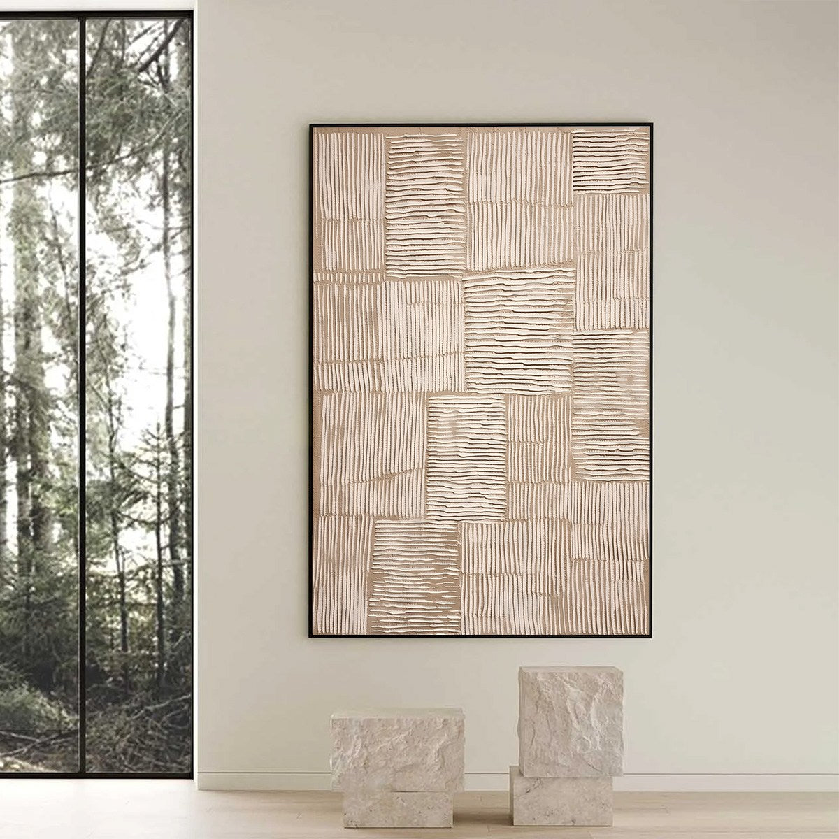 TERRA WEAVE: Heavy Textured Minimalist Wabi Sabi Wall Art