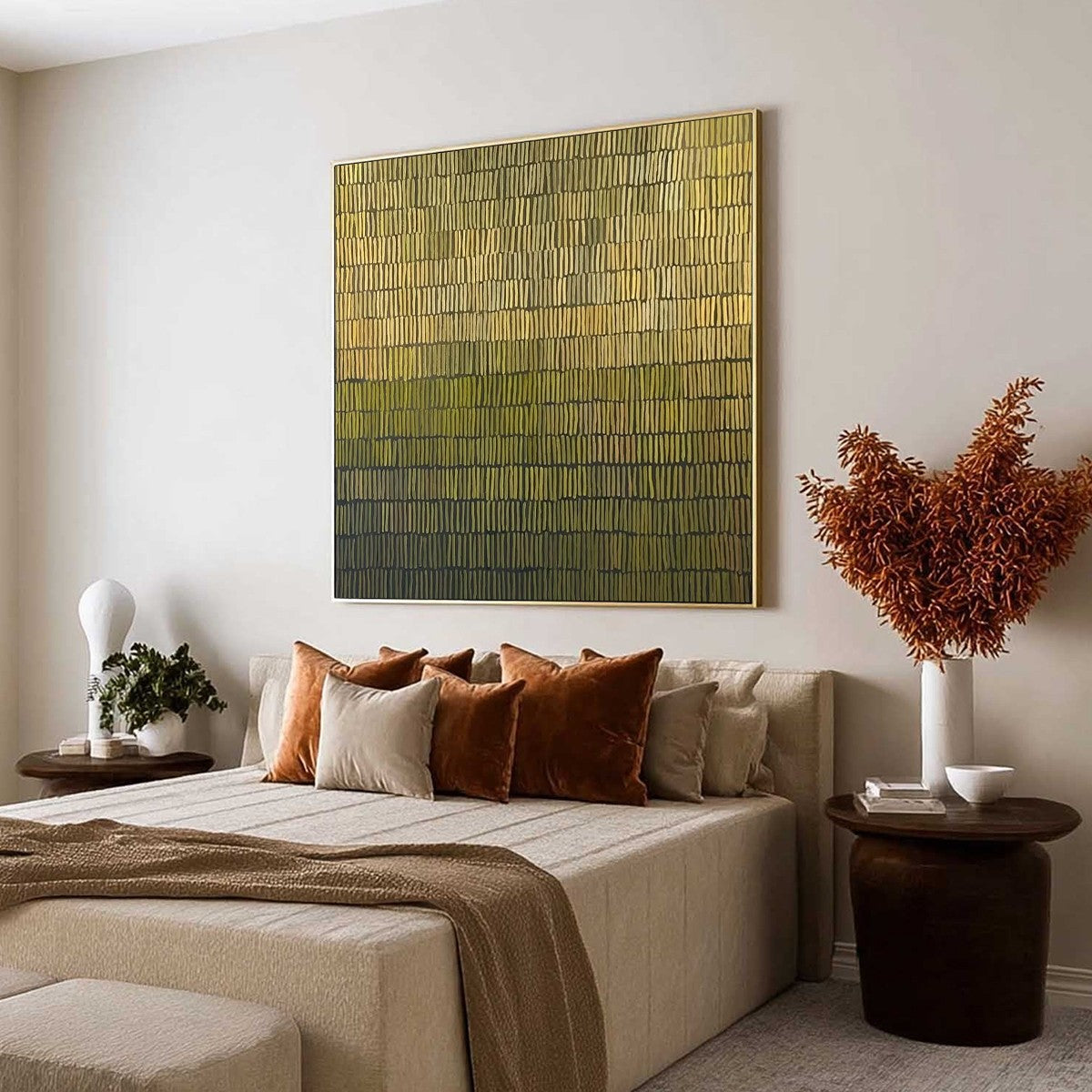 TERRACED SERENITY: Wabi Sabi Minimalist Abstract Painting