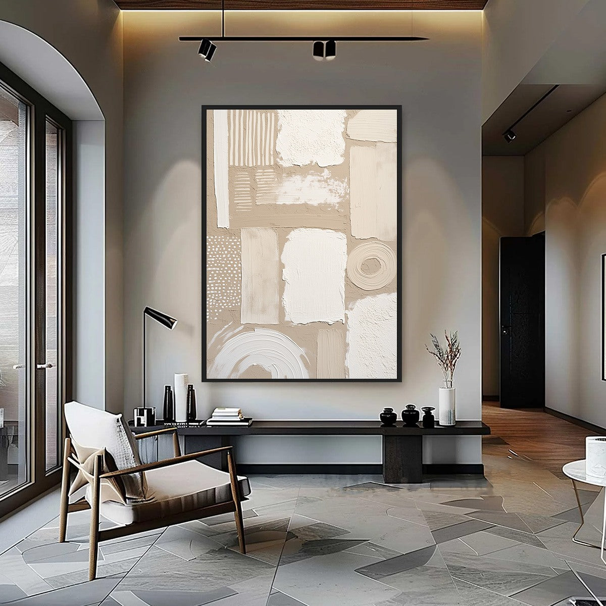 TERRAFORMS: Textured Wabi-Sabi Abstract Painting in Neutral Tones