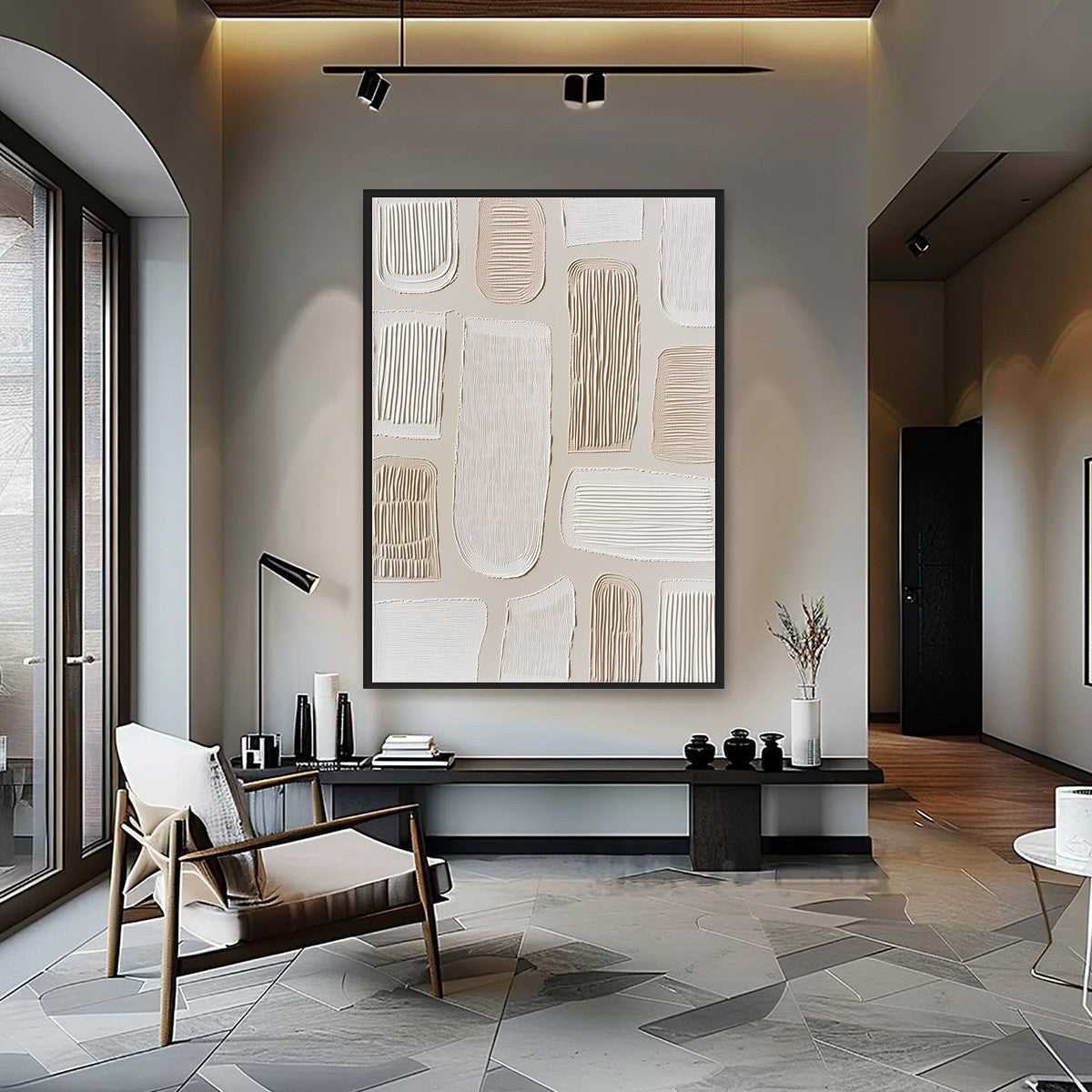 TERRAFORMS: Textured Wabi Sabi Abstract Painting in Neutral Tones