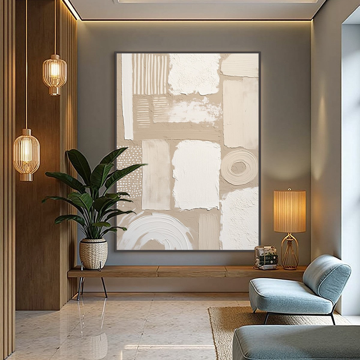 TERRAFORMS: Textured Wabi-Sabi Abstract Painting in Neutral Tones