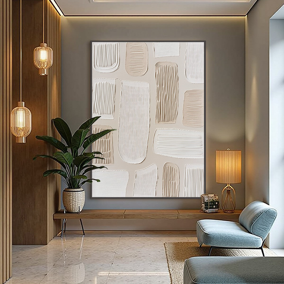 TERRAFORMS: Textured Wabi Sabi Abstract Painting in Neutral Tones
