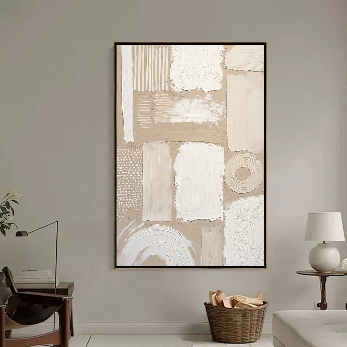 TERRAFORMS: Textured Wabi-Sabi Abstract Painting in Neutral Tones