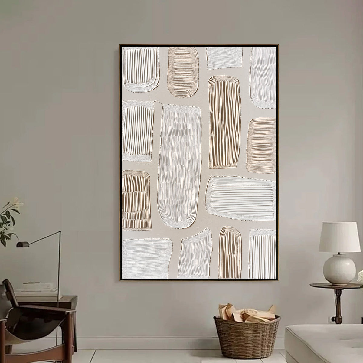 TERRAFORMS: Textured Wabi Sabi Abstract Painting in Neutral Tones