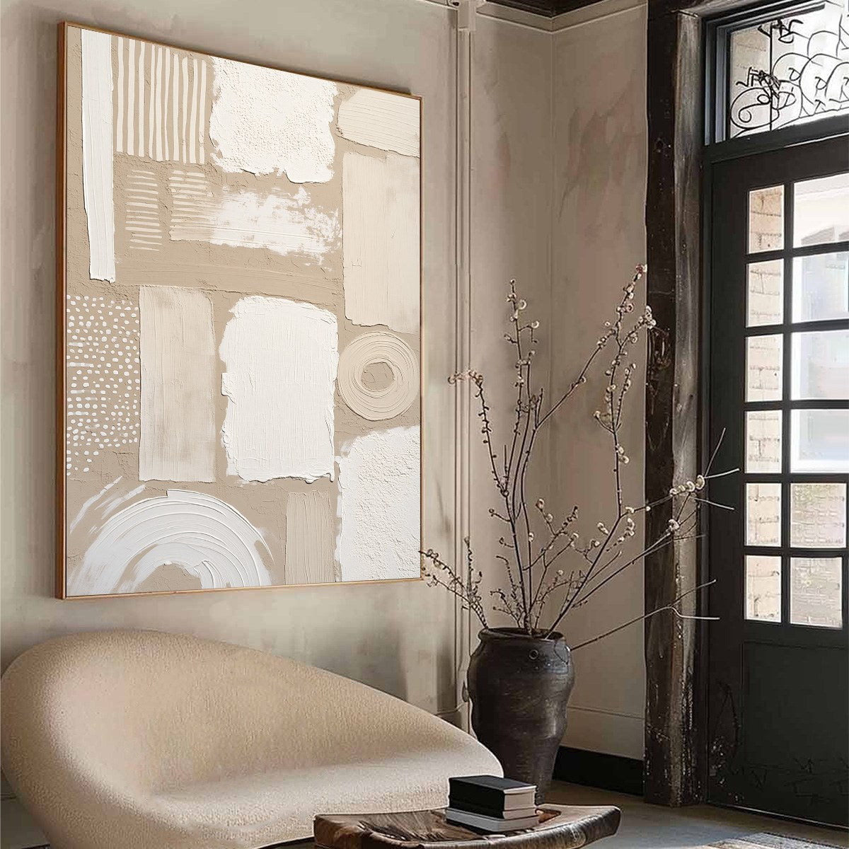 TERRAFORMS: Textured Wabi-Sabi Abstract Painting in Neutral Tones