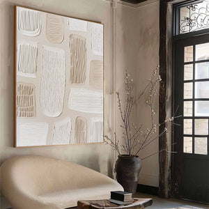 TERRAFORMS: Textured Wabi Sabi Abstract Painting in Neutral Tones
