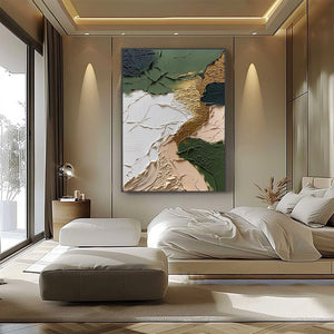 TERRAIN: Textured Wabi Sabi Abstract Painting in Earth Tones