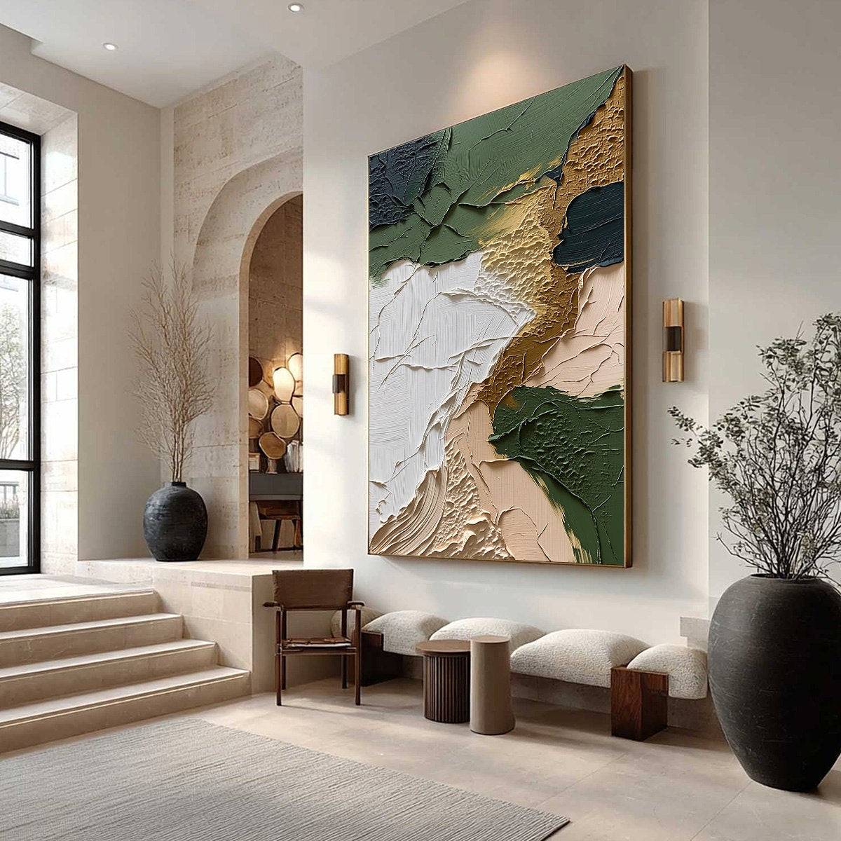 TERRAIN: Textured Wabi Sabi Abstract Painting in Earth Tones