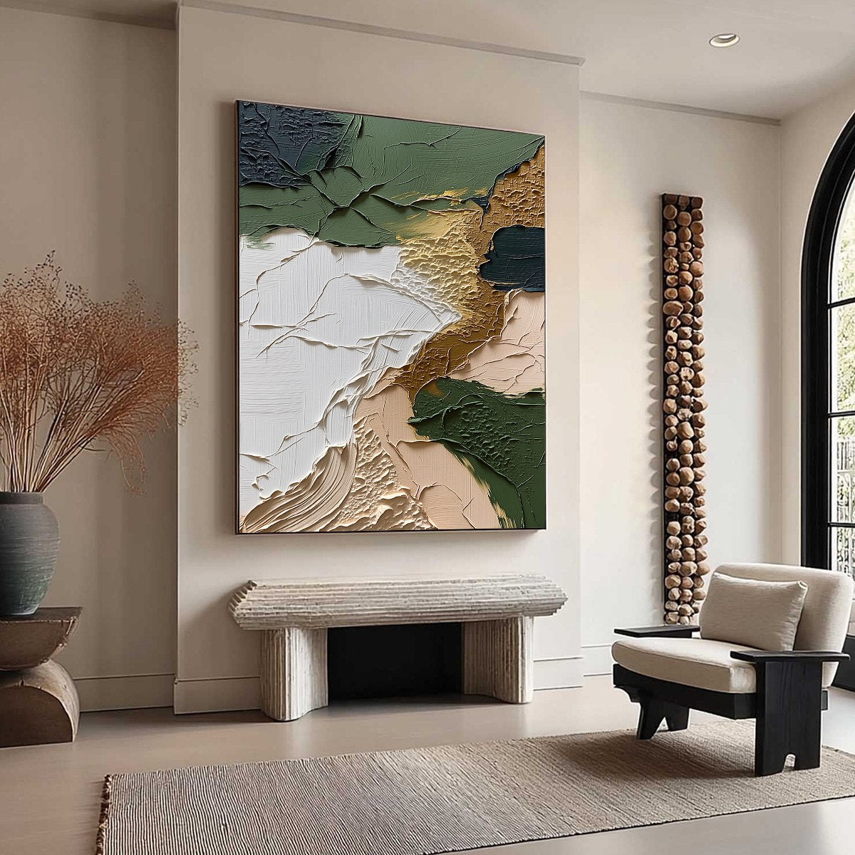 TERRAIN: Textured Wabi Sabi Abstract Painting in Earth Tones